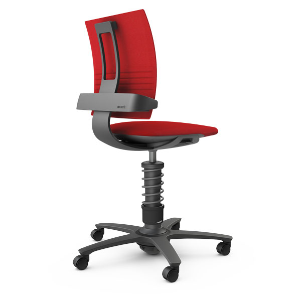 Ergonomischer Bürostuhl 3Dee mit rotem SE Wollbezug