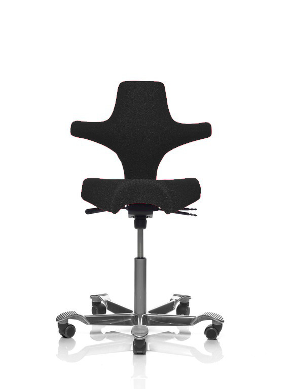 HAG Capisco 8106 ergonomischer Bürostuhl mit Sattelsitz Bezug in schwarz