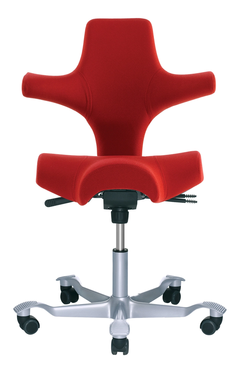 HAG Capisco 8106 ergonomischer Bürostuhl mit Sattelsitz Bezug in rot